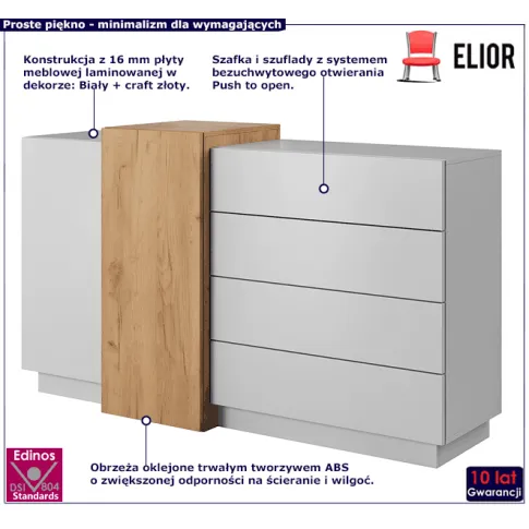 Komoda z szufladami i szafką Lumina 5X