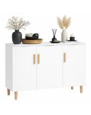 Biała skandynawska komoda na nóżkach - Albena w sklepie Edinos.pl