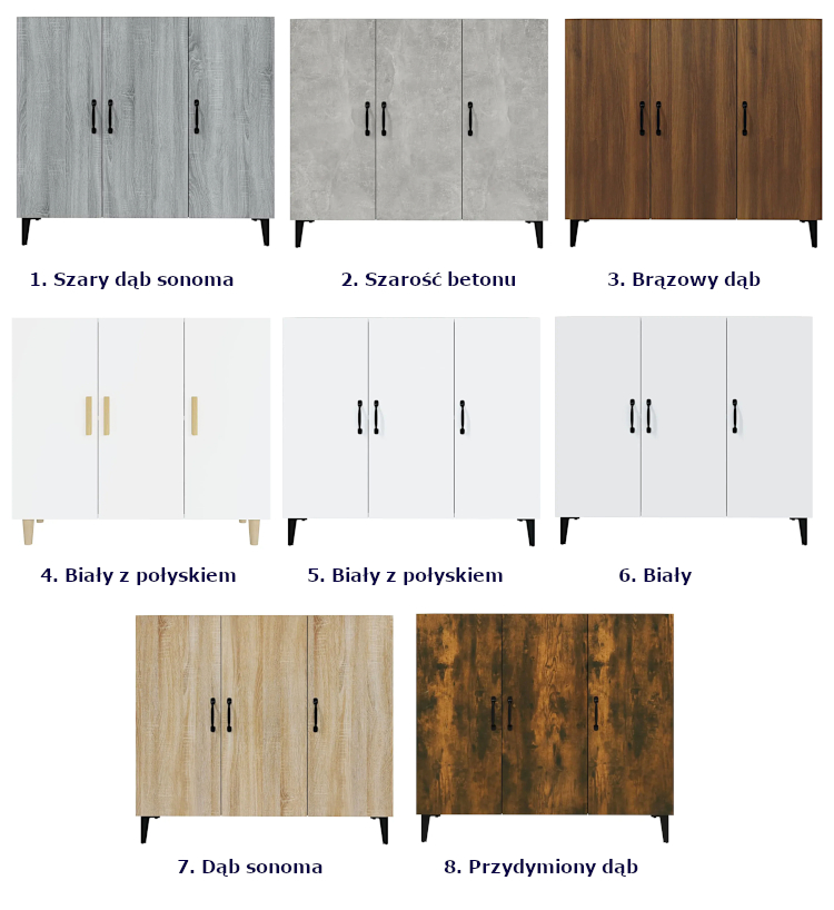 Inne wrsje kolorystyczne komody Mentona