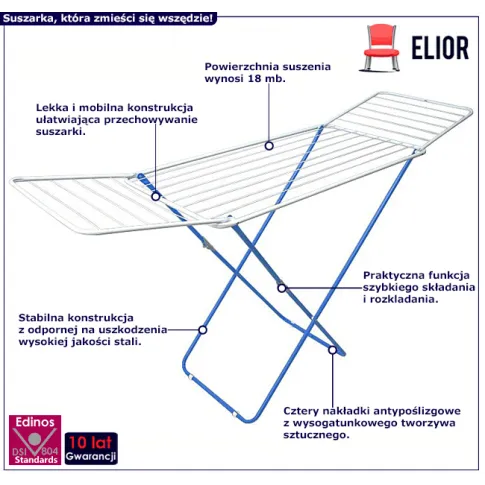 Suszarka stojąca na pranie Rovesa