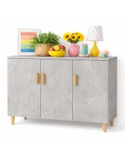 Skandynawska komoda na nóżkach betonowy szary - Albena w sklepie Edinos.pl