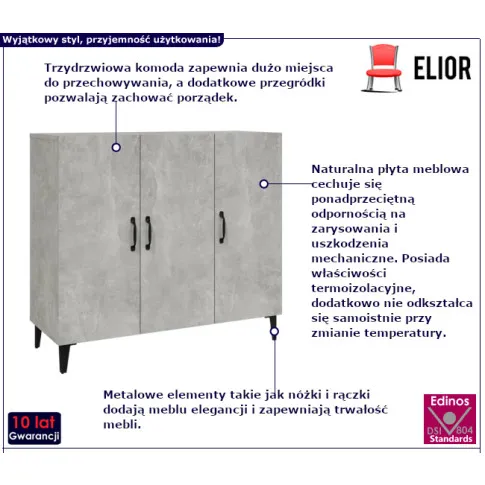 Sorello szafka w kolorze szarego betonu