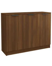 Nowoczesna komoda 90 cm z półkami w kolorze brązowy dąb - Garora w sklepie Edinos.pl