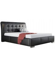 Łóżko z pikowanym zagłówkiem i pojemnikiem Tibis 2X 200x200 - 44 kolory