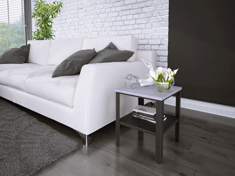 Wizualizacja stolika kawowego Sufix 4X czarny+beton