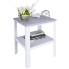 Nowoczesny stolik kawowy z półką biały + beton - Kurina 5X