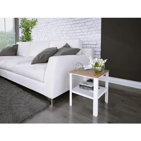 Wizualizacja stolika Kurina 5X biały dąb lancelot