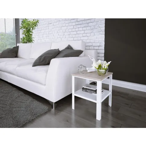 Wizualizacja stolika Kurina 5X biały dąb sonoma