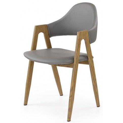Zdjęcie produktu Krzesło z podłokietnikami Ebris - popielate.