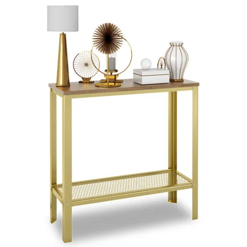 Konsola glamur Atrosa 3X złoty dąb lancelot