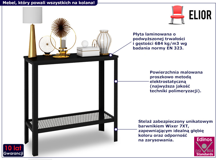 Nowoczesna konsola Atrosa X czarny