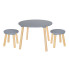 Srebrny okrągły stolik z krzesełkami dla dzieci - Geronimo