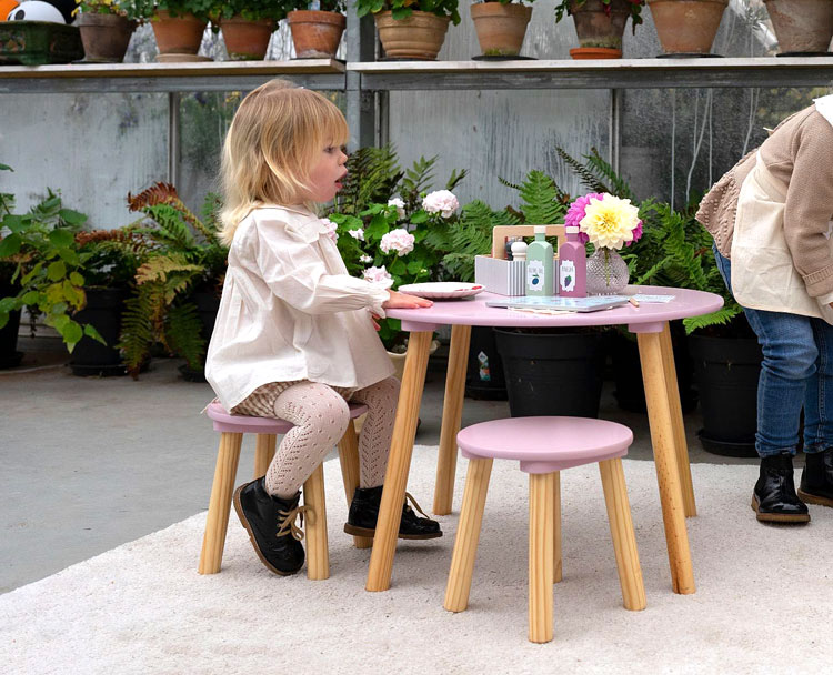 Różowy zestaw dziecięcy stolik z krzesełkiem Geronimo