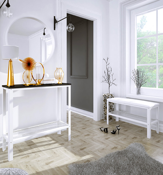 Wizualizacja konsoli Erid 5X biały+czarny połysk