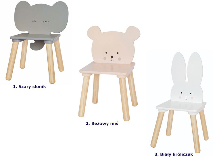 Krzesło do pokoju dziecięcego w kształcie słonika Armo