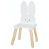 Krzesło dla dzieci z drewna biały króliczek - Armo