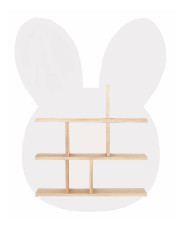 Biała półka dziecięca w kształcie króliczka - Pera 3X