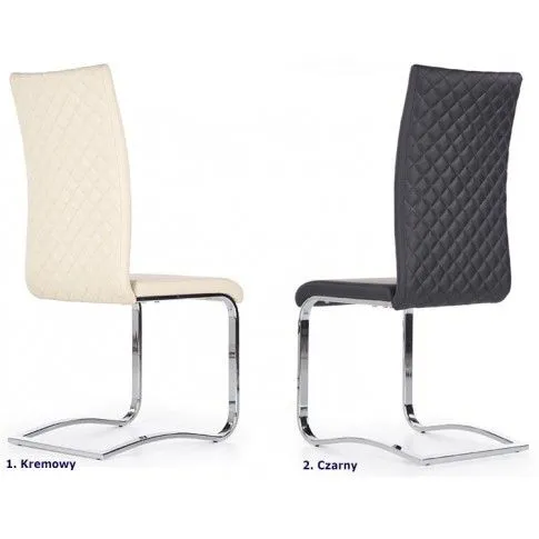 Zdjęcie kremowe krzesło pikowane do kuchni, salonu Revad | Edinos.pl