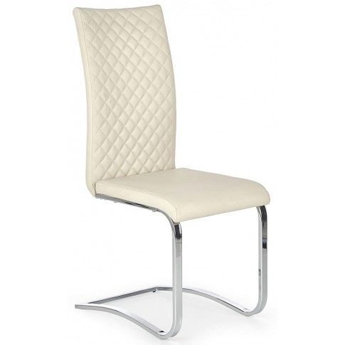 Zdjęcie produktu Krzesło pikowane Norter - kremowe.
