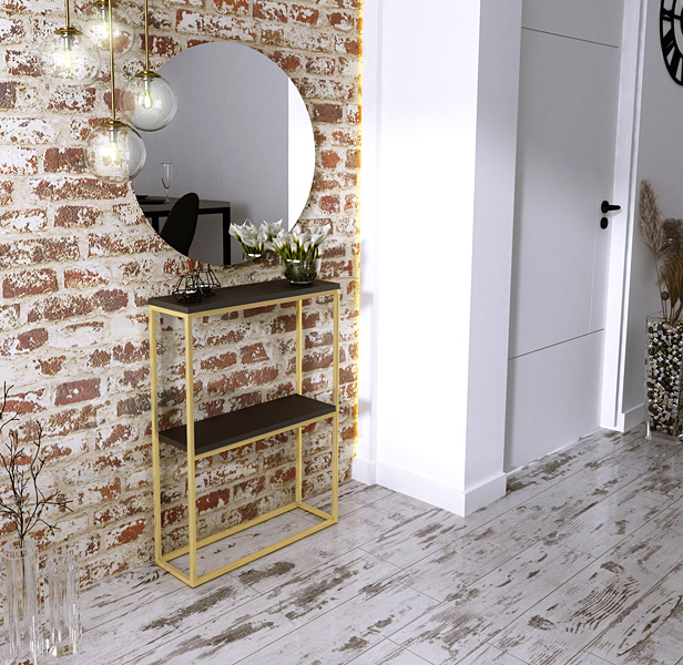 Wizualizacja konsoli Carello 3X złoty+czarny