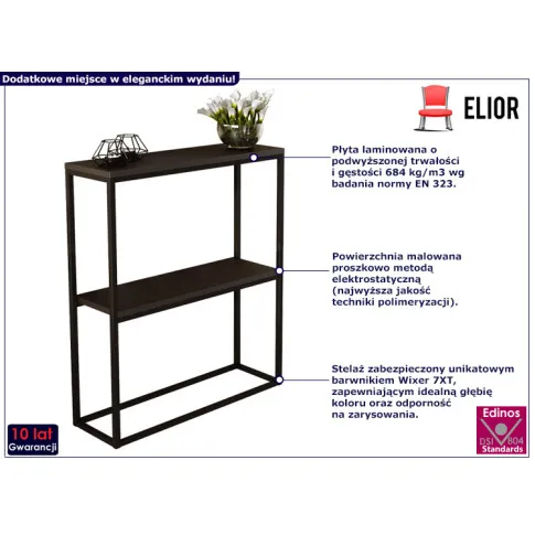 Konsola z półką Erosa 4X czarny