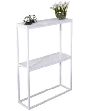 Biała konsola loft w połysku - Carello 5X w sklepie Edinos.pl