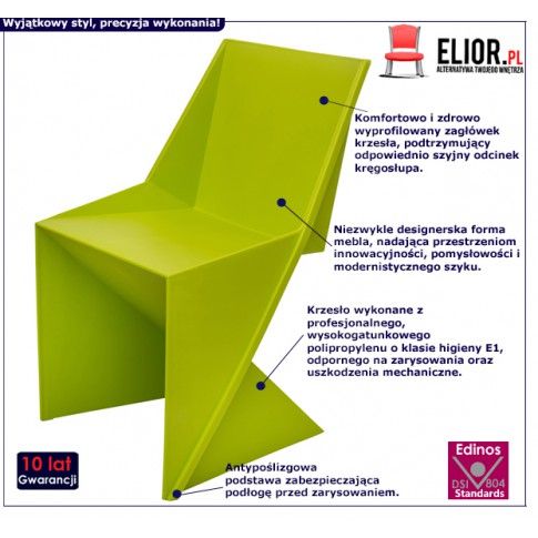 Szczegółowe zdjęcie nr 4 produktu Krzesło Desiro - zielone