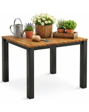 Drewniany kwadratowy stół ogrodowy - Clark 4X 9 kolorów w sklepie Edinos.pl