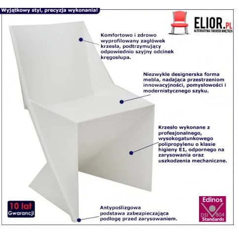 Fotografia Krzesło Noris - białe z kategorii Strona główna