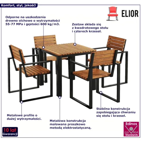 Zestaw mebli obiadowych do ogrodu Vaxi 6X