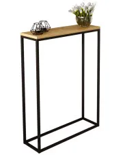 Industrialna konsola czarny + dąb lancelot  - Carello 7X w sklepie Edinos.pl