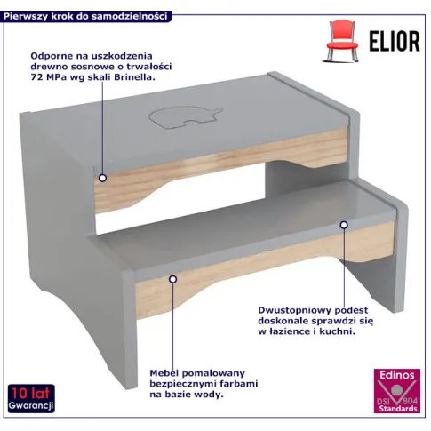 Schodek dziecięcy dwustopniowy Trapsi