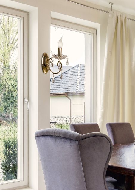 Złoty kinkiet  w stylu glamour - K158-Fonti