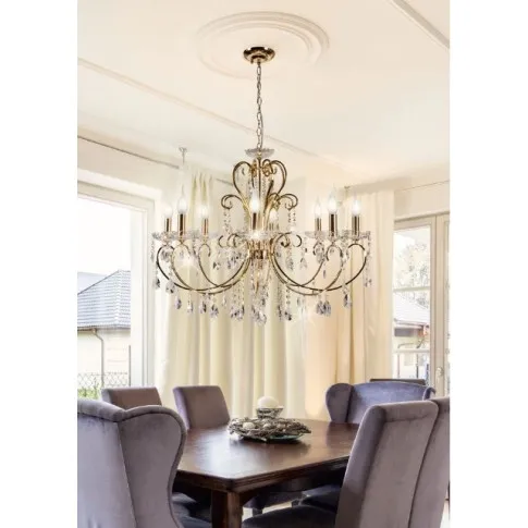 Żyrandol w stylu glamour do jadalni - K151-Ekson wizualizacja 