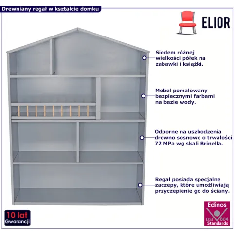 Regal do pokoju dziecięcego drewniany Dies