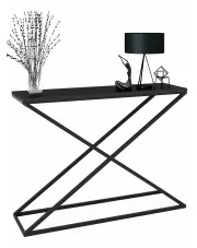Czarna konsola w stylu loft - Logan 4X w sklepie Edinos.pl