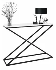 Industrialna konsola czarny + biały połysk - Logan 4X w sklepie Edinos.pl