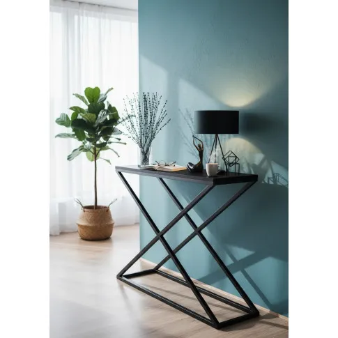Czarna konsola w stylu loft   Logan 4X