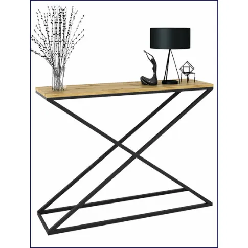 Konsola do salonu Ergik 4X czarny dąb artisan