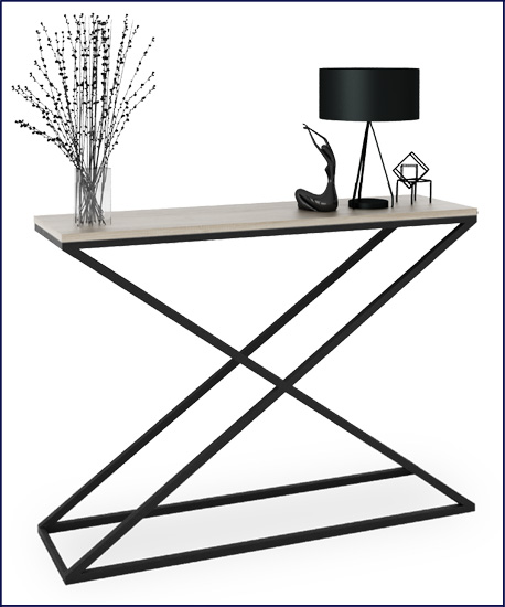 Konsola Logan 4X czarny+dąb sonoma