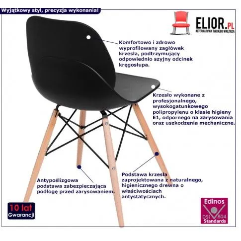 Fotografia Krzesło Effi - czarne z kategorii Krzesła