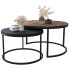 Dwuczęściowy stolik kawowy w stylu loft oldstyle + czarny - Onrero 3X