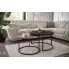 salon z zastosowaniem stolika kawowego 2w1 czarny deska onraro 4x