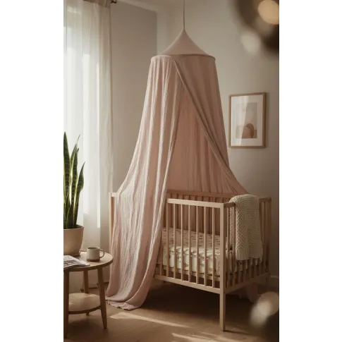 Baldachim dla dziewczynki pudrowy róż   Edon