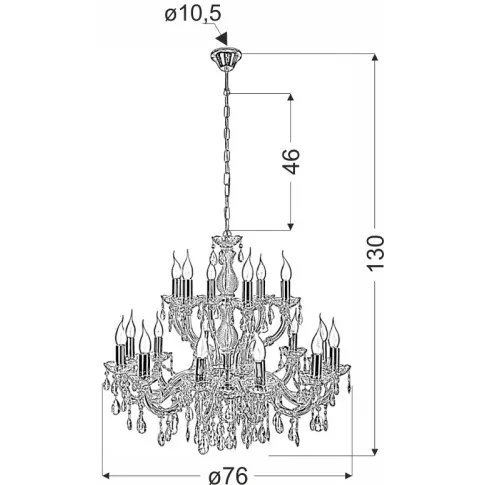 elegancki żyrandol świecznikowy kryształowy złoty kościol sala balowa dwory rezydencje wnetrza glamour z009 perlos