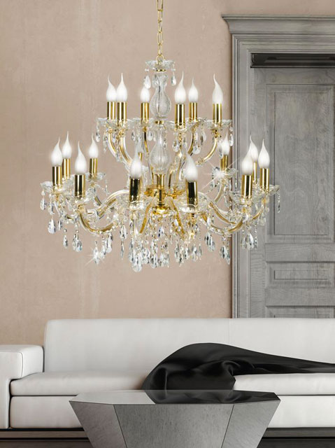 Przykładowe wykorzystanie eleganckiego żyrandola świecznikowego Z009-Meros