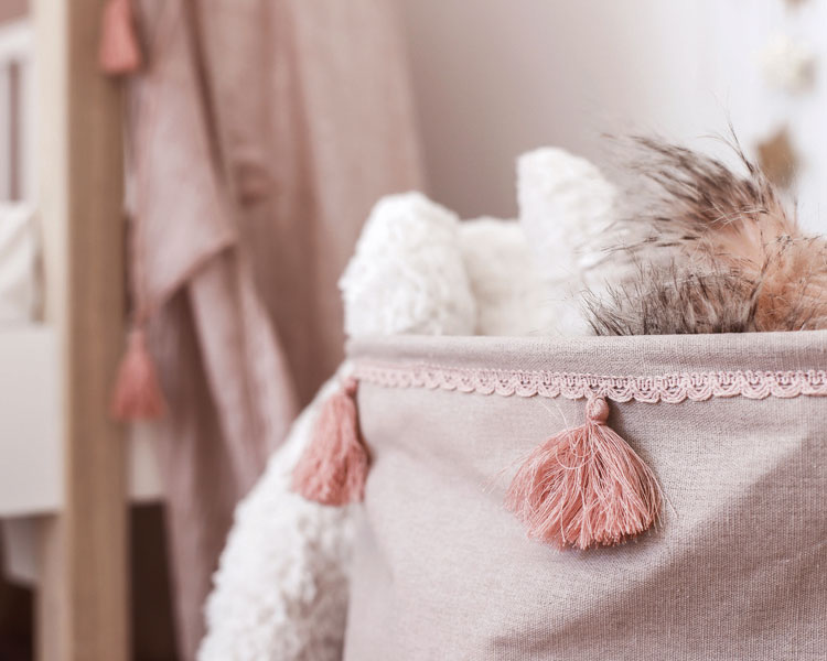 Pojemnik na zabawki z materiału z uchwytami Zefiro 4X