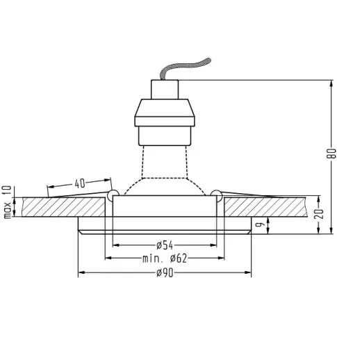 niebieska oprawa oczko kuchnia łazienka z019 orfo
