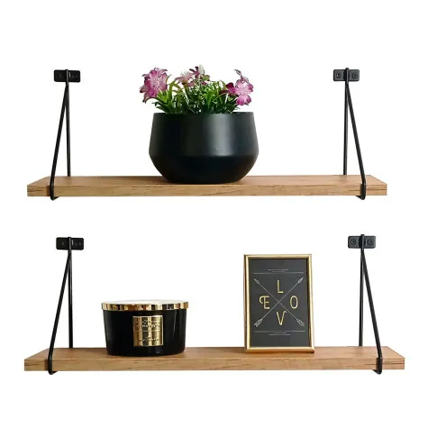 Podwójna półka ścienna Indik 3X dąb craft