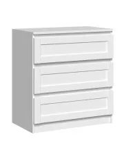 Biała minimalistyczna komoda z szufladami - Pirex 3X w sklepie Edinos.pl